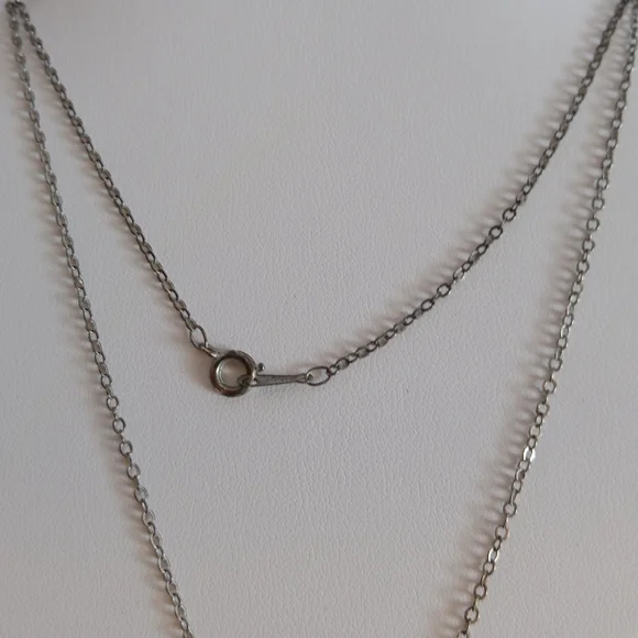 Beautiful 31" Agate Geode Slice Pendant SSilver Chain Spring Ring Vibrant Color - Picture 3 of 6